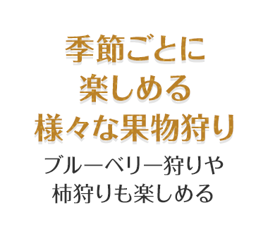 季節ごとに楽しめる様々な果物狩り